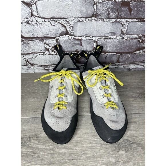 Evolv Defy Gray & Yellow Lace Up Climbing Shoes Fog Men Sz 12M US/46EU - Picture 15 of 16